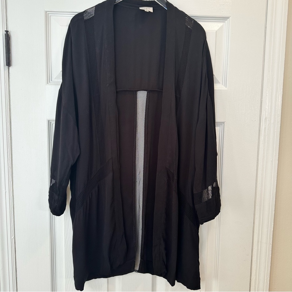 DANTE6 Open Front Cardigan Black Size Medium | L512